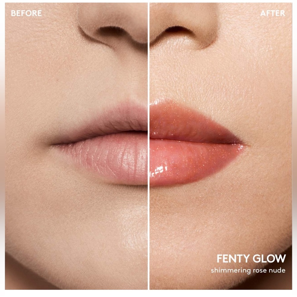 NEW Fenty Glow Gloss Bomb Lip Luminizer Travel Deluxe Size Shimmering Rose Nude - Picture 5 of 6